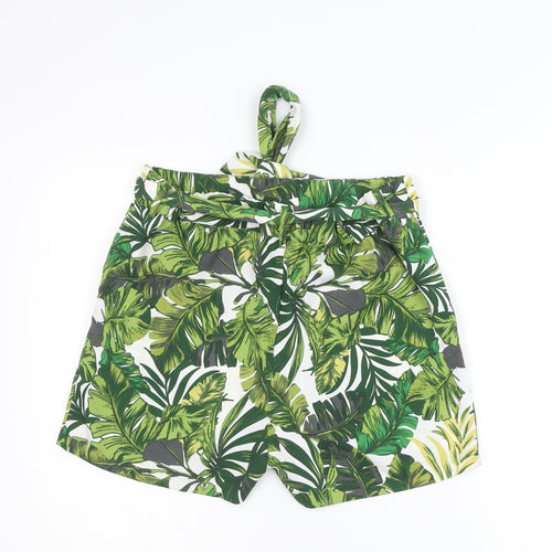 Guess Women’s Multicoloured Tropical Paperbag Shorts Size M