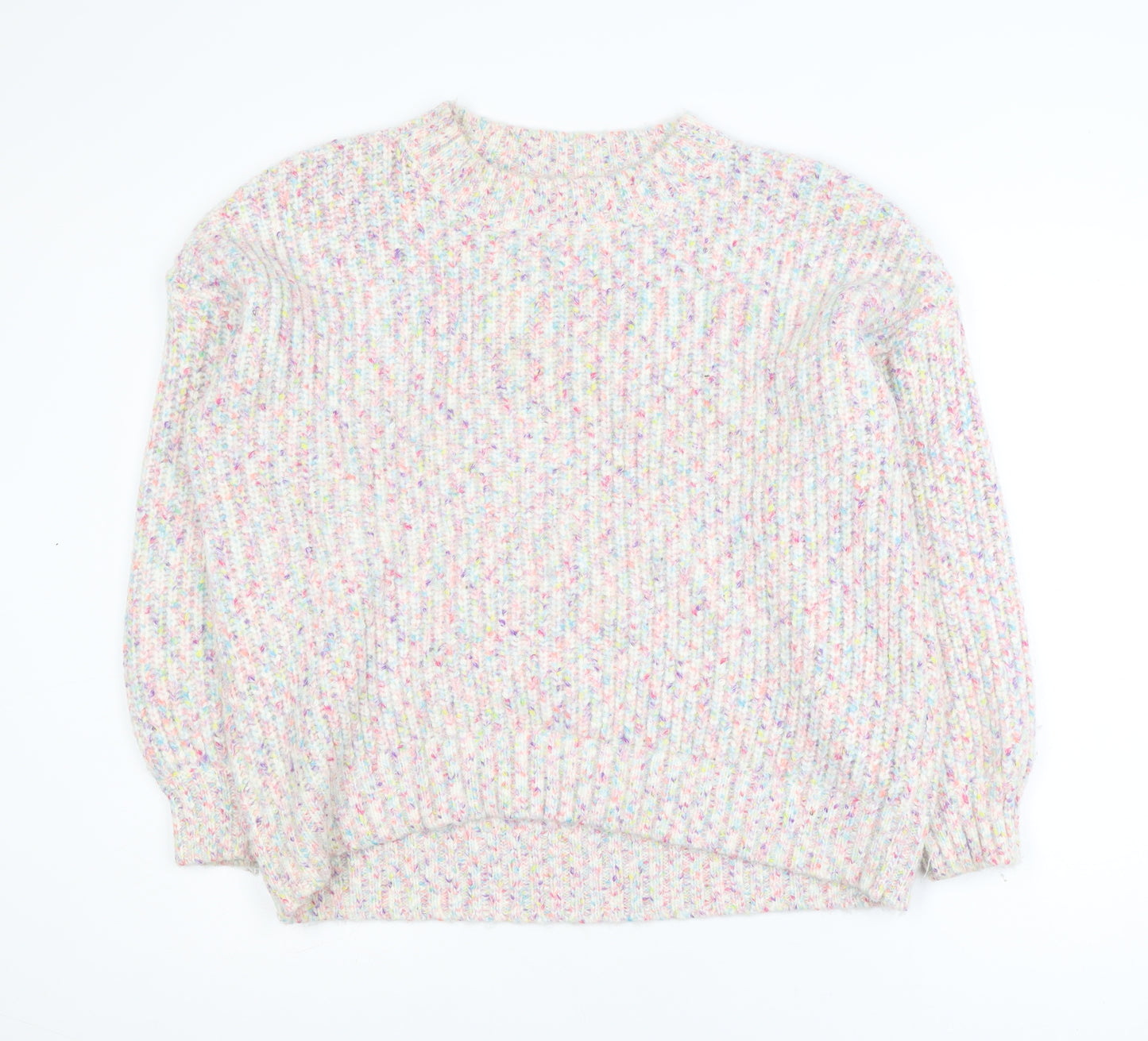 F&F Women’s Multicoloured Chunky-Knit Crew Neck Jumper Size 20