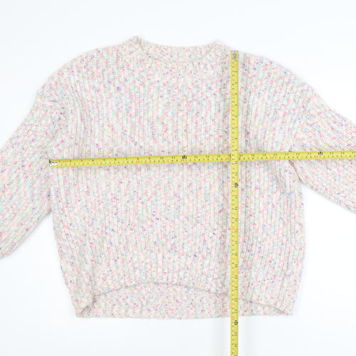 F&F Women’s Multicoloured Chunky-Knit Crew Neck Jumper Size 20