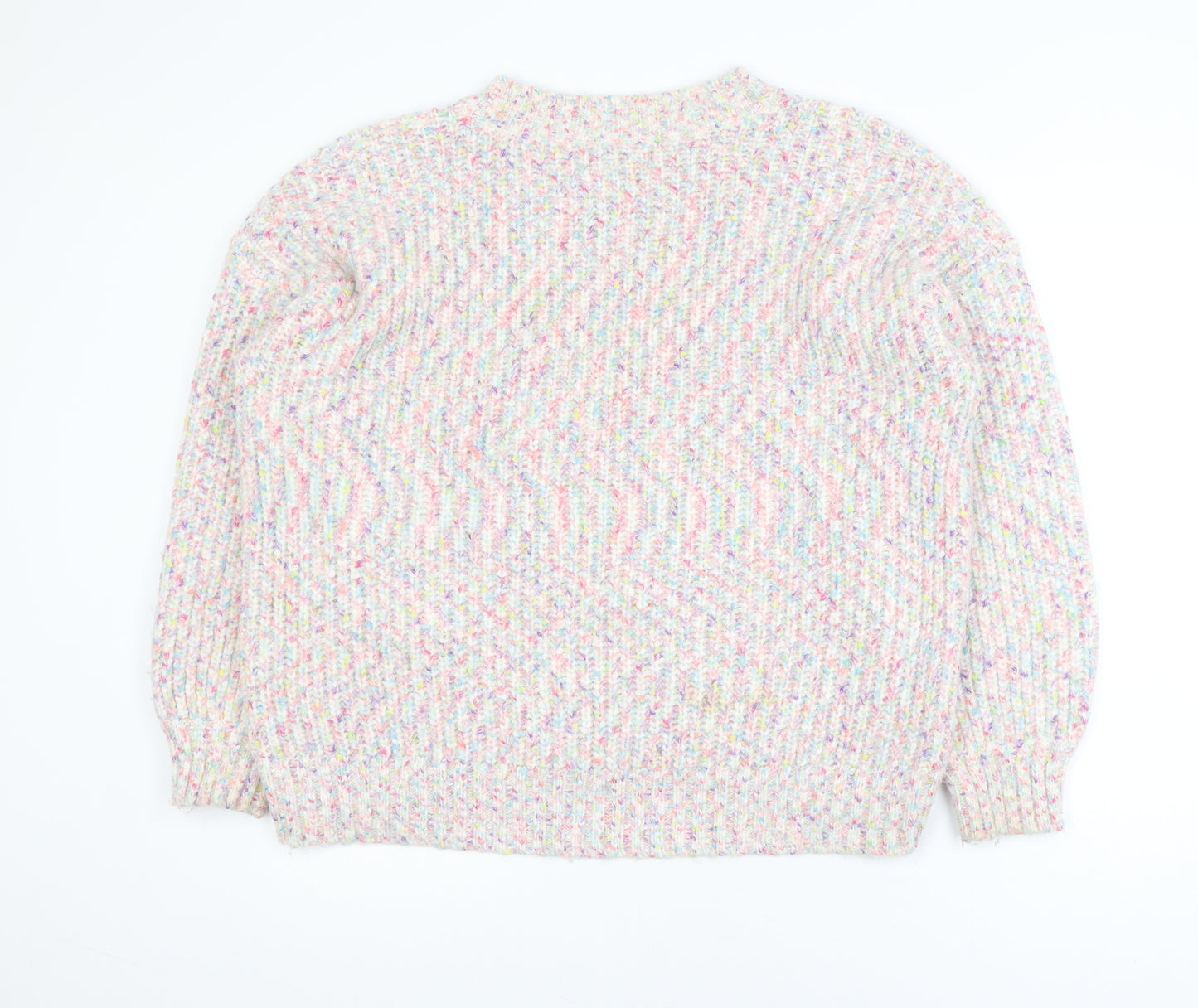 F&F Women’s Multicoloured Chunky-Knit Crew Neck Jumper Size 20