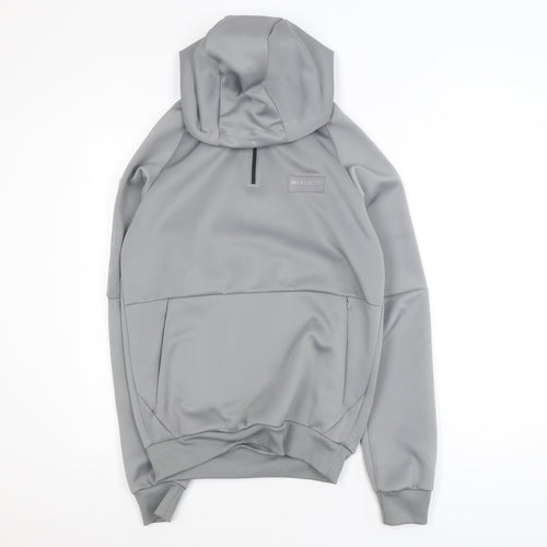 McKenzie Men's Grey 1/4 Zip Hoodie Pullover Size S Polyester Blend