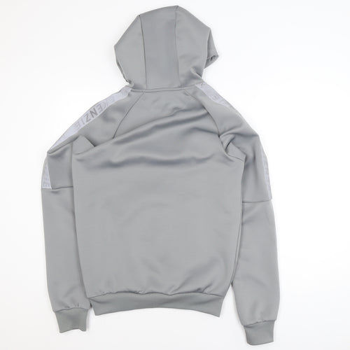 McKenzie Men's Grey 1/4 Zip Hoodie Pullover Size S Polyester Blend