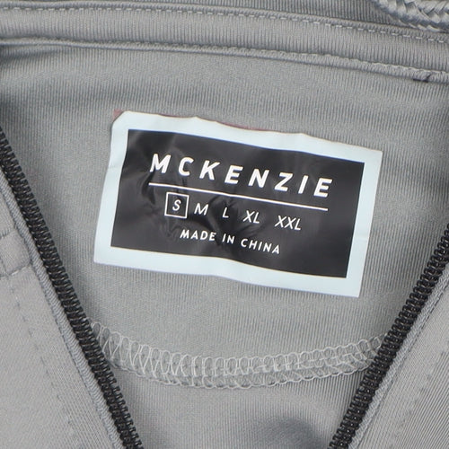 McKenzie Men's Grey 1/4 Zip Hoodie Pullover Size S Polyester Blend