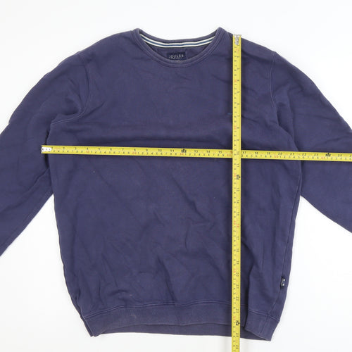 Joules Men's Blue Cotton Crew Neck Jumper Medium