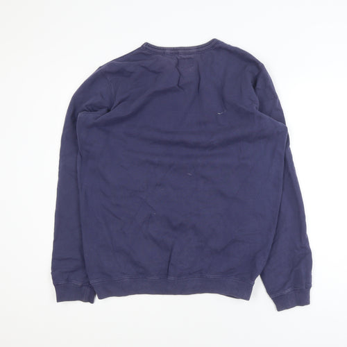 Joules Men's Blue Cotton Crew Neck Jumper Medium