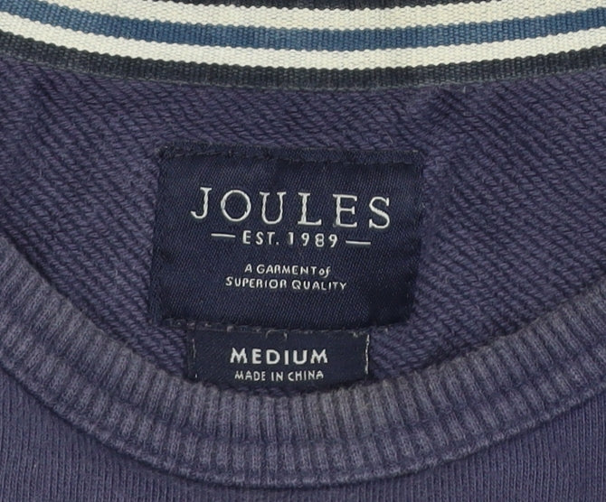 Joules Men's Blue Cotton Crew Neck Jumper Medium