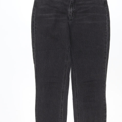 H&M Womens Black High Rise Straight Jeans Size 10