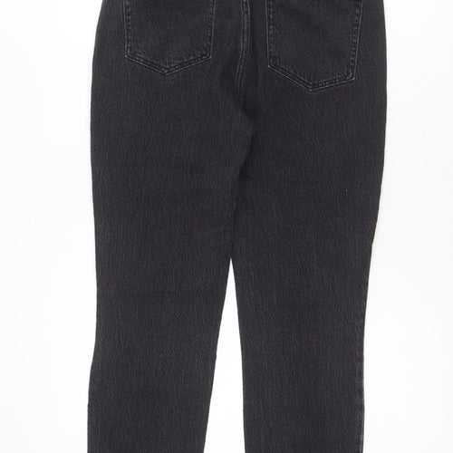 H&M Womens Black High Rise Straight Jeans Size 10