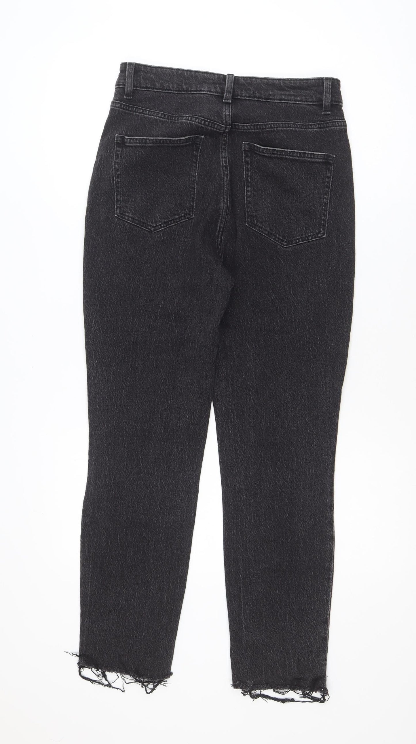 H&M Womens Black High Rise Straight Jeans Size 10