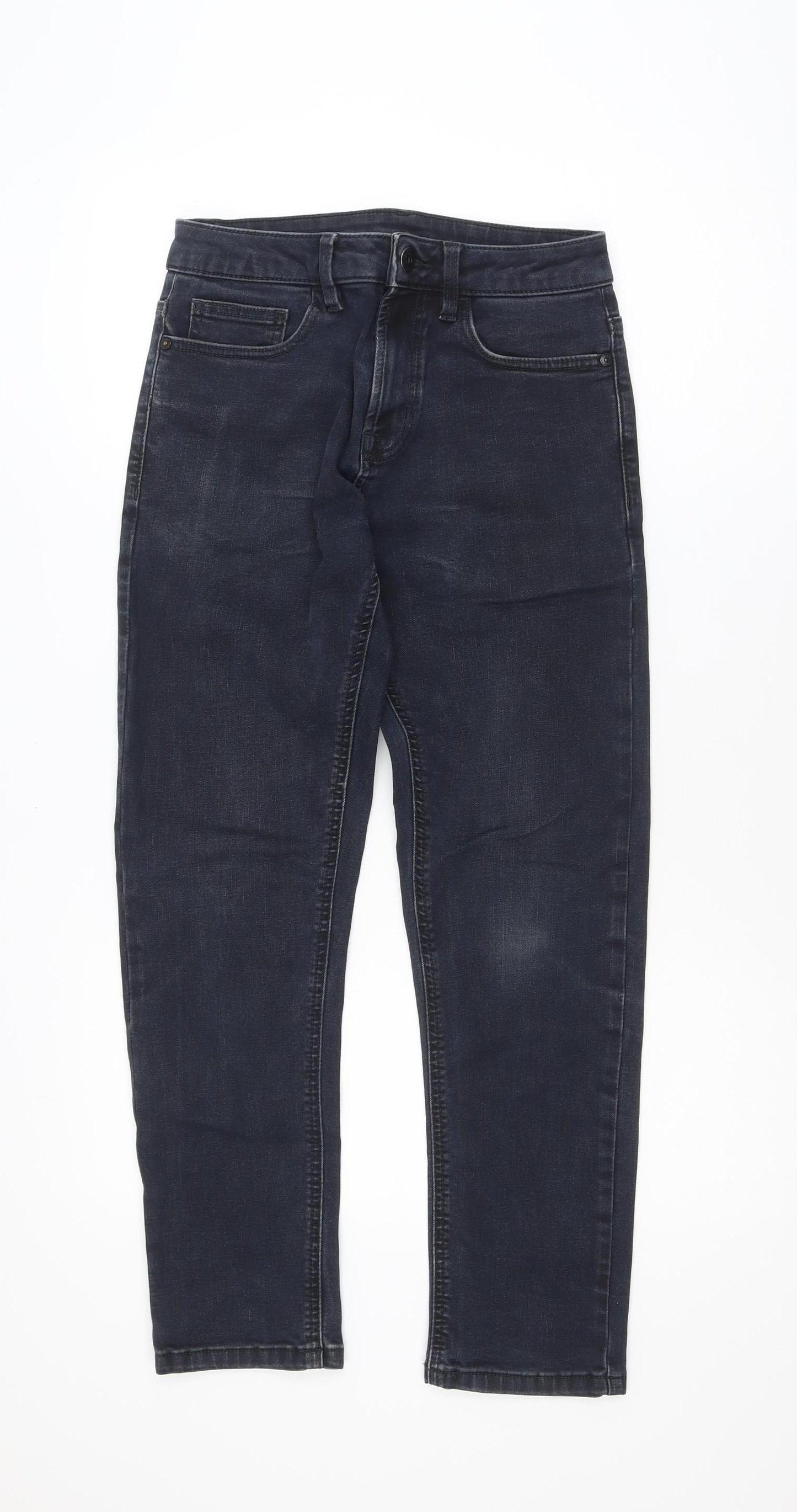 Next Mens Blue Motion Flex Slim Fit Trousers 28S Denim