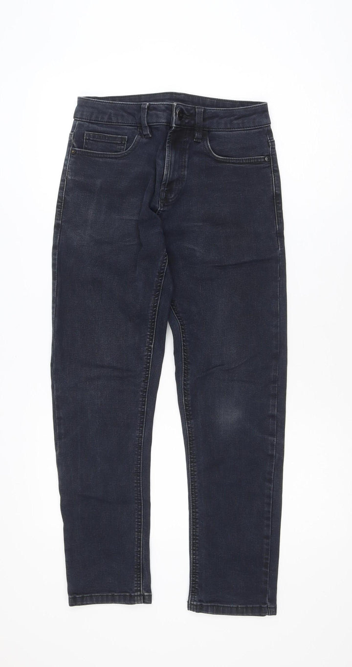 Next Mens Blue Motion Flex Slim Fit Trousers 28S Denim