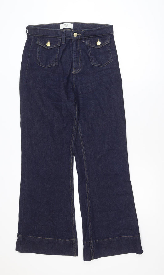 Marks and Spencer Women’s Blue Wide-Leg Jeans Size 10