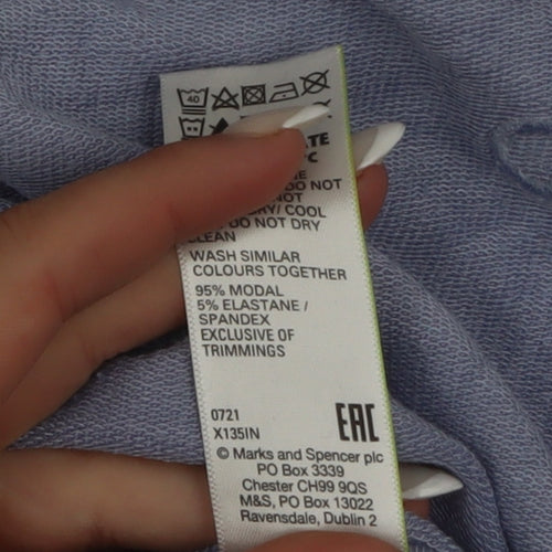 Marks and Spencer Womens Cornflower Blue Size 10 Pullover Hoodie