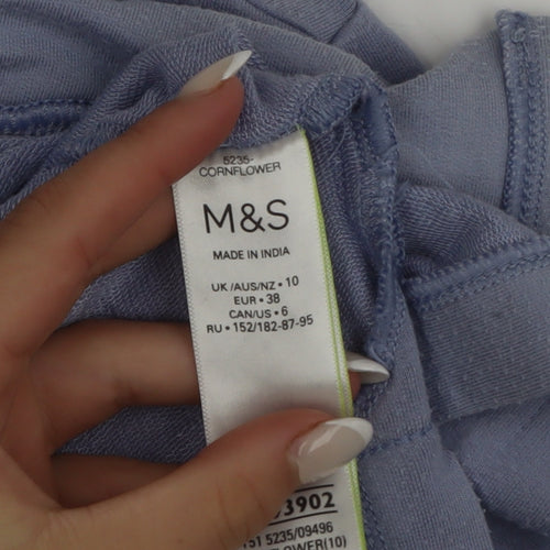 Marks and Spencer Womens Cornflower Blue Size 10 Pullover Hoodie