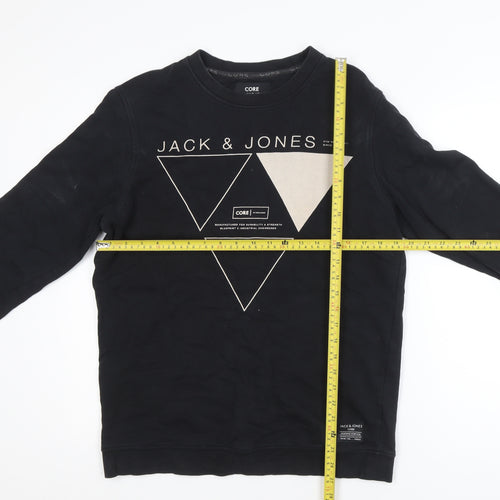Jack & Jones Men's Black M Pullover Graphic Sweatshirt
