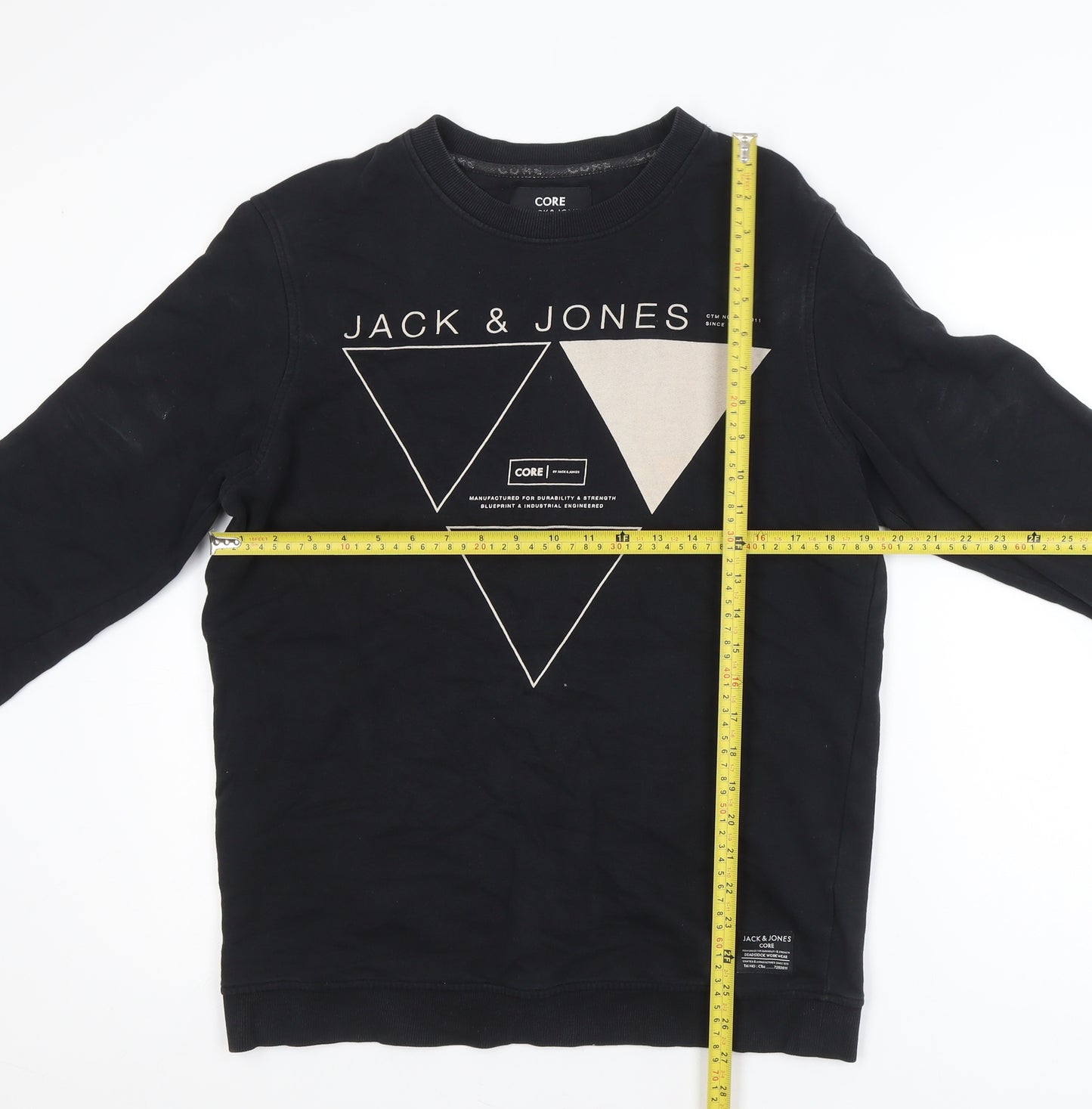 Jack & Jones Men's Black M Pullover Graphic Sweatshirt