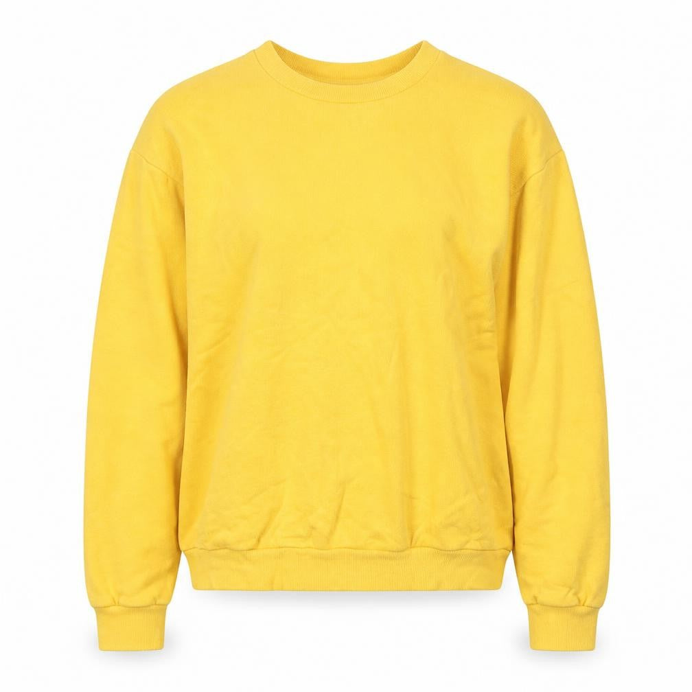Topshop Women’s Yellow Cotton Crew Neck Pullover Sweatshirt UK 12