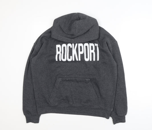 Bay State Gear Men's Grey Pullover Hoodie Small Rockport Logo Fleece