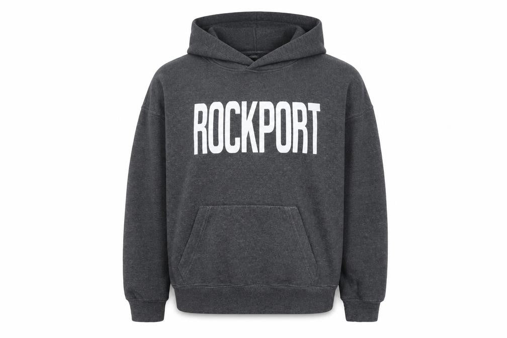 Bay State Gear Men's Grey Pullover Hoodie Small Rockport Logo Fleece