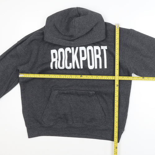 Bay State Gear Men's Grey Pullover Hoodie Small Rockport Logo Fleece
