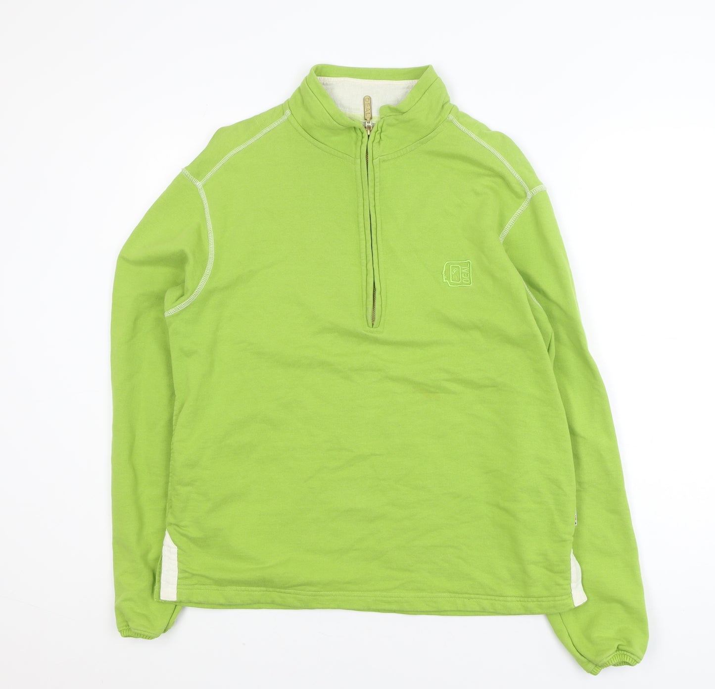 DEAL Men’s Green 1/2 Zip Cotton Activewear Jacket Size L