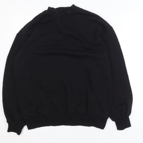 H&M Divided Women’s Black Pullover Sweatshirt Size S Cotton Blend