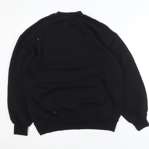 H&M Divided Women’s Black Pullover Sweatshirt Size S Cotton Blend
