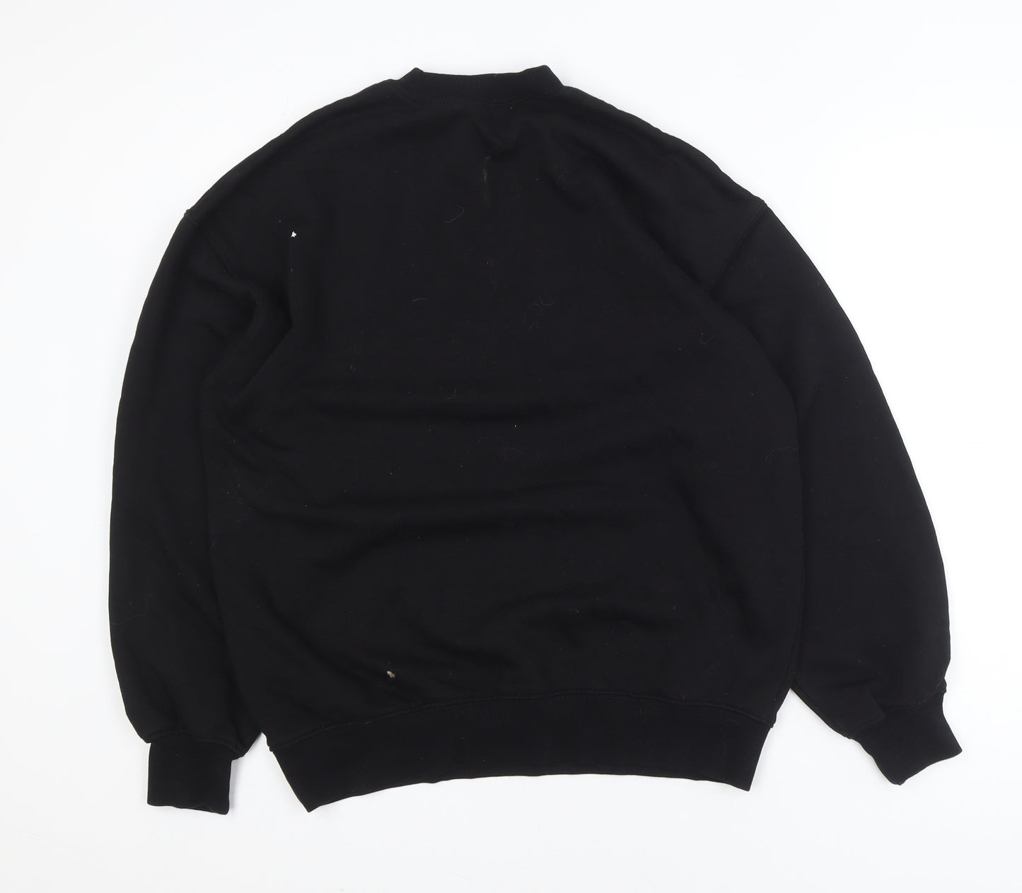 H&M Divided Women’s Black Pullover Sweatshirt Size S Cotton Blend