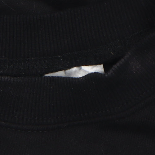 H&M Divided Women’s Black Pullover Sweatshirt Size S Cotton Blend