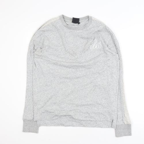 Bee Inspired Men's Grey Crew Neck Pullover Sweatshirt M