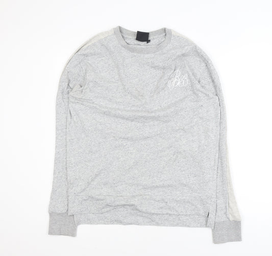 Bee Inspired Men's Grey Crew Neck Pullover Sweatshirt M