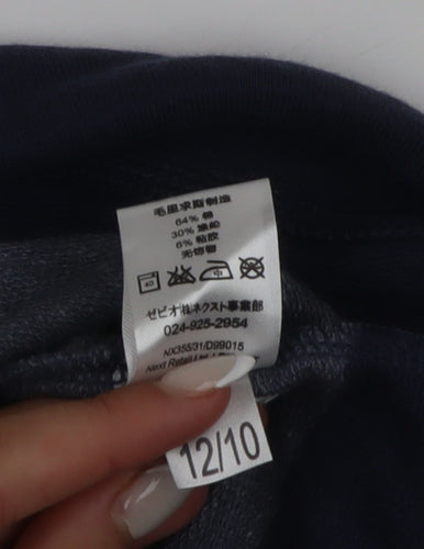 Next Men's Blue Striped Cotton Blend Pullover Jumper Medium