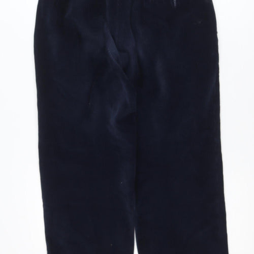 Marks and Spencer Men Blue Corduroy Trousers 34x29 Regular Fit