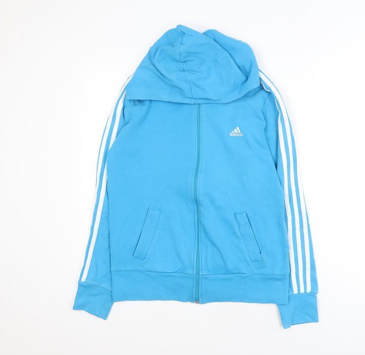Adidas Men's Blue Essentials Full Zip Track Hoodie Jacket L