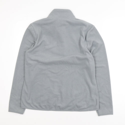 Crane Women Grey 1/4 Zip Fleece Jacket Size 12 Regular Fit
