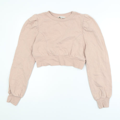 Miss Selfridge Women’s Beige Cropped Pullover Sweatshirt UK S