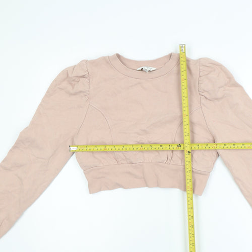 Miss Selfridge Women’s Beige Cropped Pullover Sweatshirt UK S