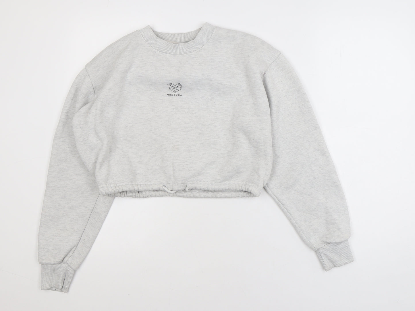 Pink Soda Girls Grey Crew Neck Logo Sweatshirt 13-14 Years