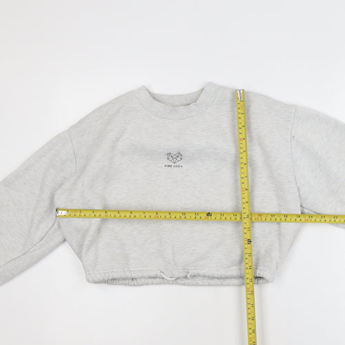 Pink Soda Girls Grey Crew Neck Logo Sweatshirt 13-14 Years