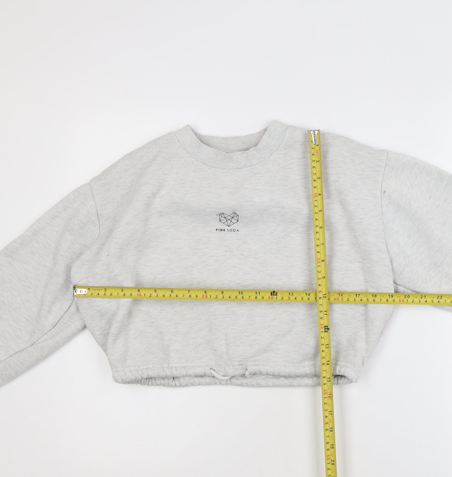 Pink Soda Girls Grey Crew Neck Logo Sweatshirt 13-14 Years