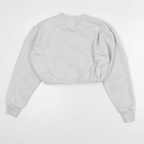 Pink Soda Girls Grey Crew Neck Logo Sweatshirt 13-14 Years