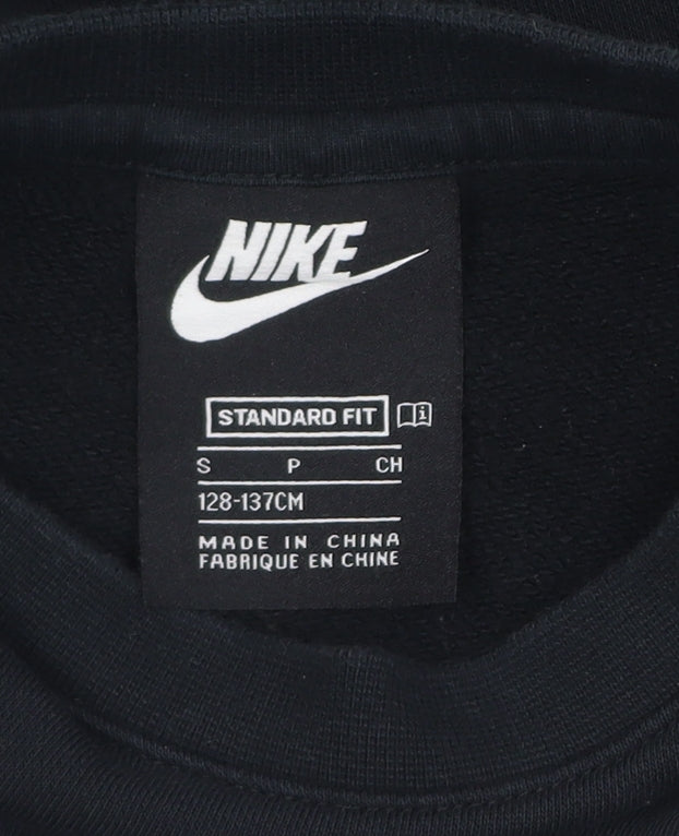 Nike Boys Black Graphic Pullover Sweatshirt Size Small 128-137cm