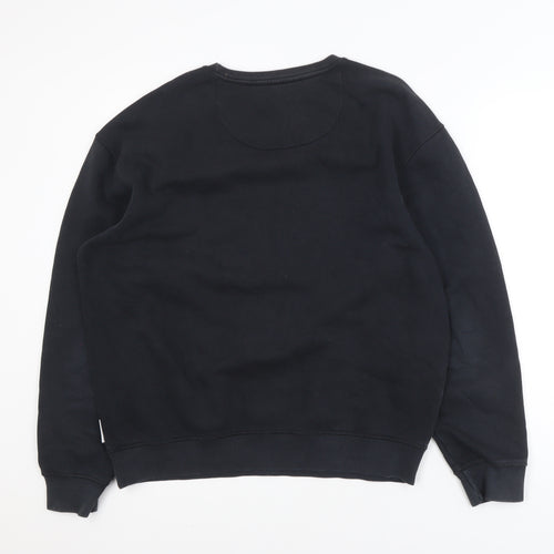 Bellfield Men's Black Medium Pullover Sweatshirt Regular Fit