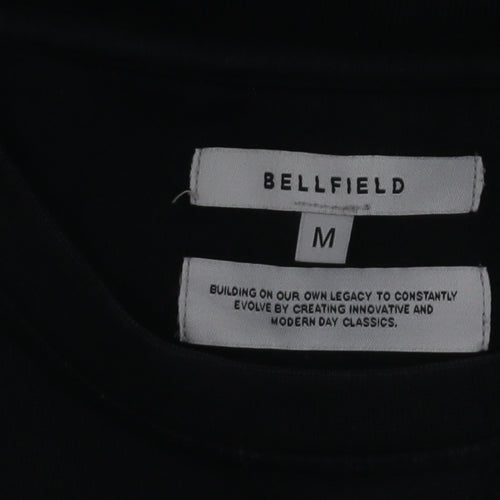 Bellfield Men's Black Medium Pullover Sweatshirt Regular Fit
