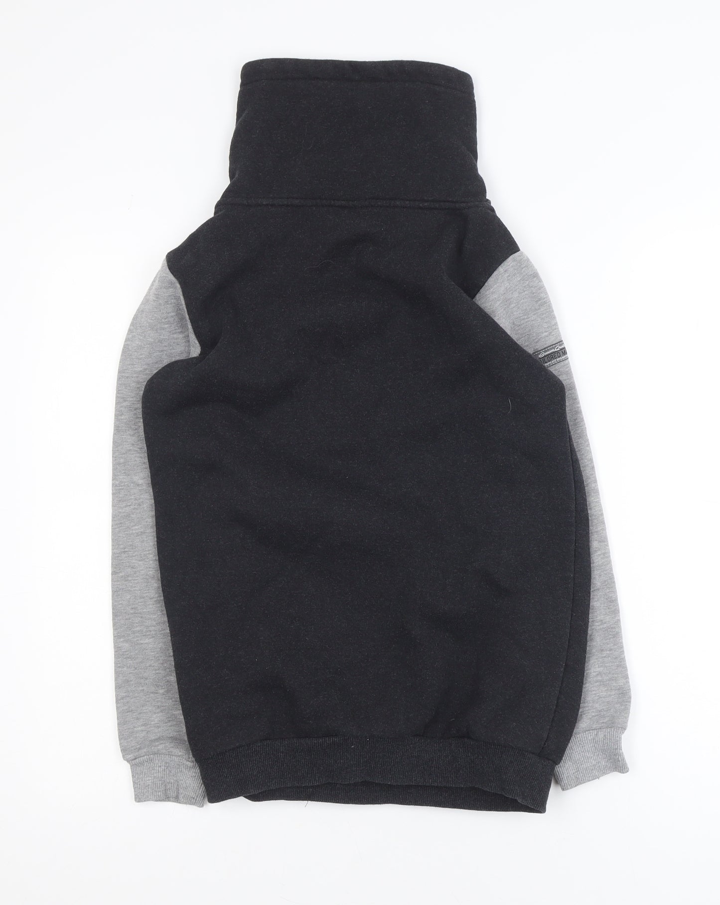Aeropilote Teens Black Grey High Neck Pullover Sweatshirt 14 Plus