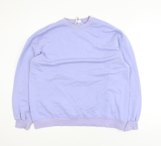 H&M Divided Women Lilac Crew Neck Pullover Sweatshirt Size S