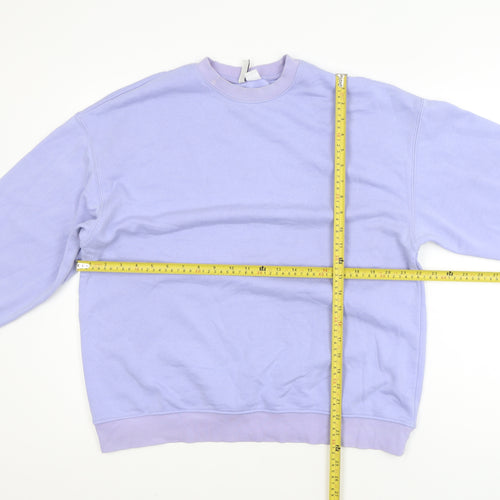 H&M Divided Women Lilac Crew Neck Pullover Sweatshirt Size S