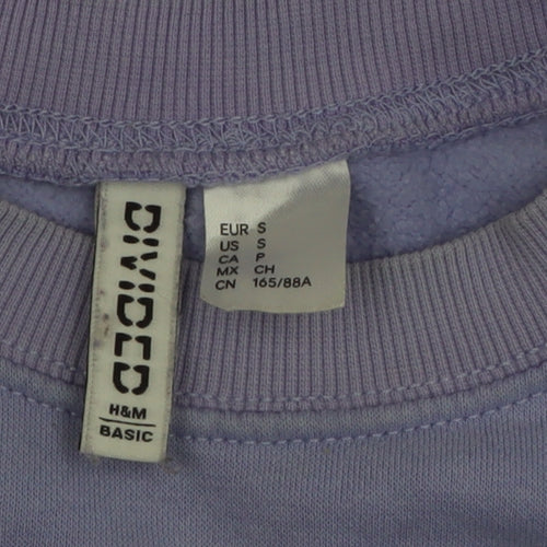H&M Divided Women Lilac Crew Neck Pullover Sweatshirt Size S