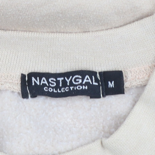 Nasty Gal Womens Beige Portland Graphic Pullover Sweatshirt M