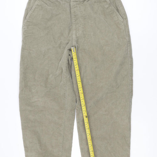 Pull & Bear Men's Beige Corduroy Jogger Trousers Size S